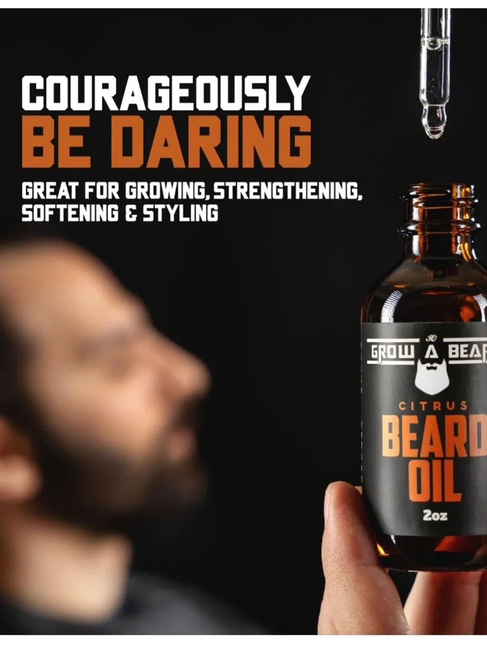 2 Pack Beard Oil for Men with Jojoba & Argan Oil Sandalwood Citrus Scent